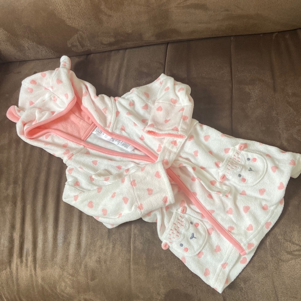 Carter’s Love Lamb Hooded Bath Robe, 0-9 mo